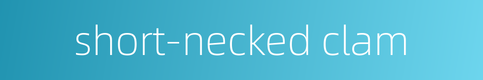 short-necked clam的同义词
