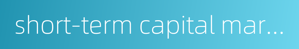 short-term capital market的同义词