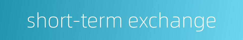short-term exchange的同义词