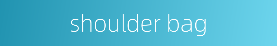 shoulder bag的同义词