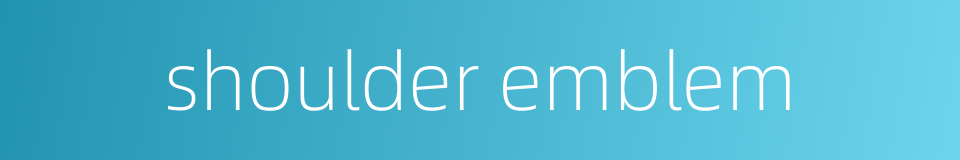 shoulder emblem的同义词