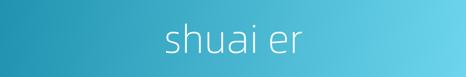 shuai er的同义词
