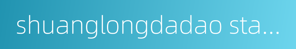 shuanglongdadao station的同义词