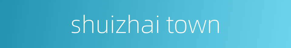 shuizhai town的同义词