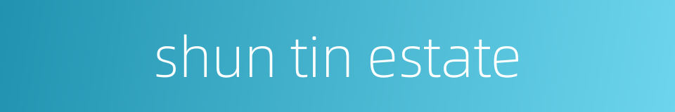 shun tin estate的同义词
