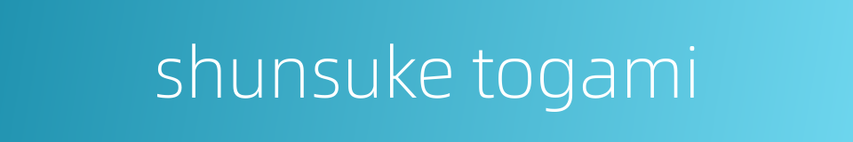 shunsuke togami的同义词