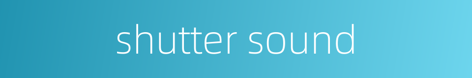 shutter sound的同义词