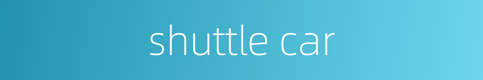 shuttle car的同义词
