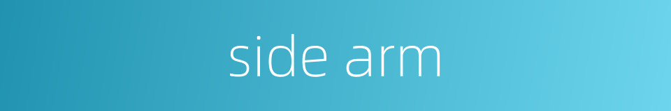 side arm的同义词