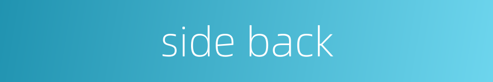 side back的同义词