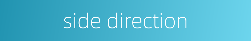 side direction的同义词