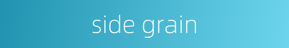 side grain的同义词