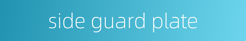 side guard plate的同义词