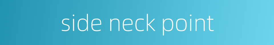 side neck point的同义词