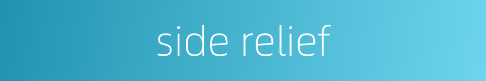 side relief的同义词