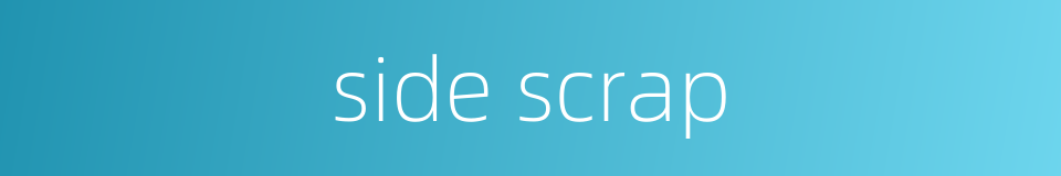 side scrap的同义词