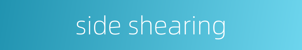 side shearing的同义词