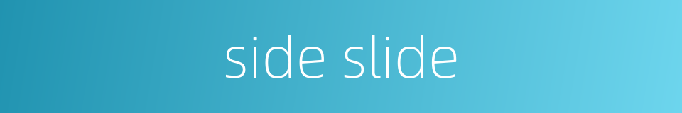 side slide的同义词