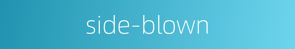 side-blown的同义词