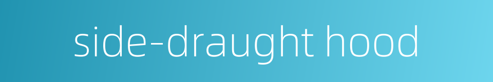 side-draught hood的同义词