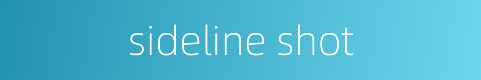 sideline shot的同义词