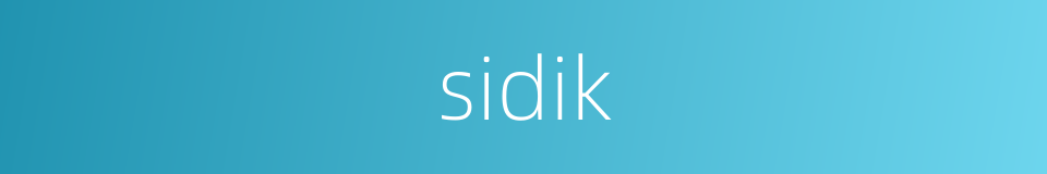 sidik的同义词