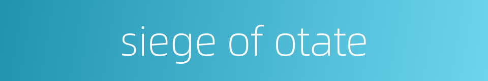siege of otate的同义词