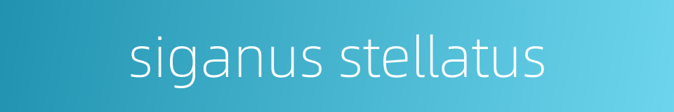 siganus stellatus的同义词