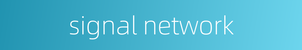 signal network的同义词
