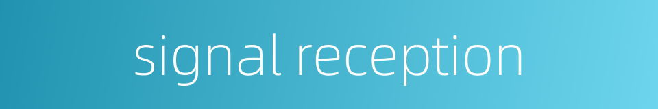signal reception的同义词