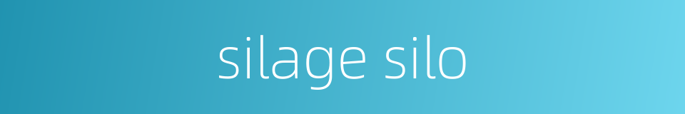 silage silo的同义词