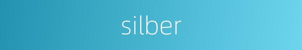 silber的同义词