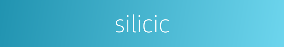 silicic的同义词