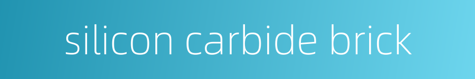 silicon carbide brick的同义词