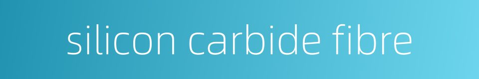 silicon carbide fibre的同义词