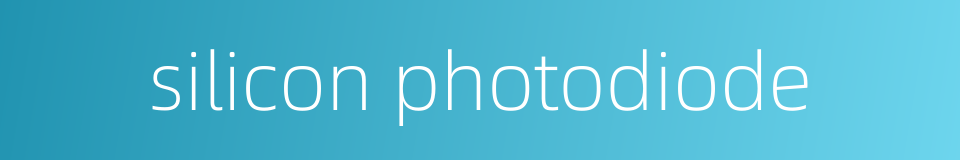 silicon photodiode的同义词