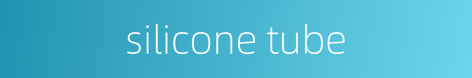 silicone tube的同义词