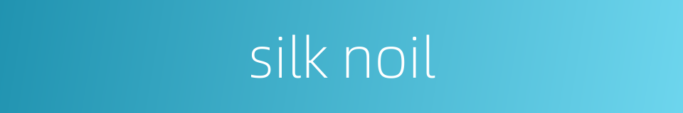 silk noil的同义词