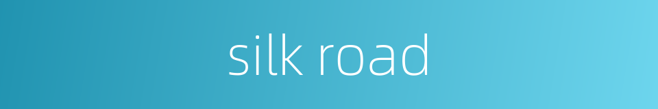 silk road的同义词