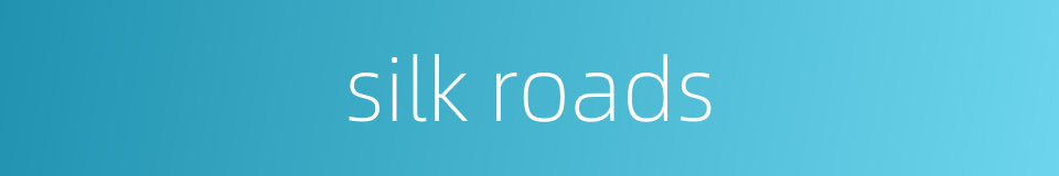 silk roads的同义词
