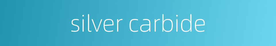 silver carbide的同义词