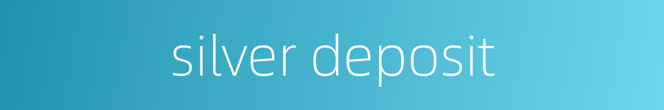 silver deposit的同义词