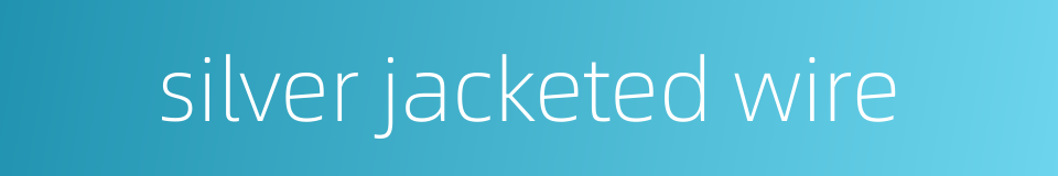 silver jacketed wire的同义词