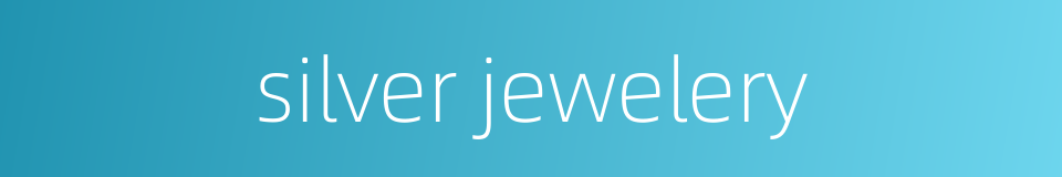 silver jewelery的同义词