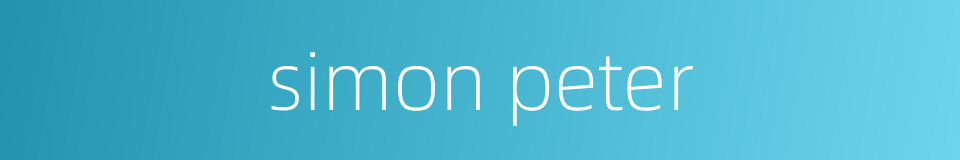 simon peter的同义词