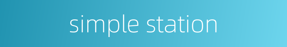 simple station的同义词