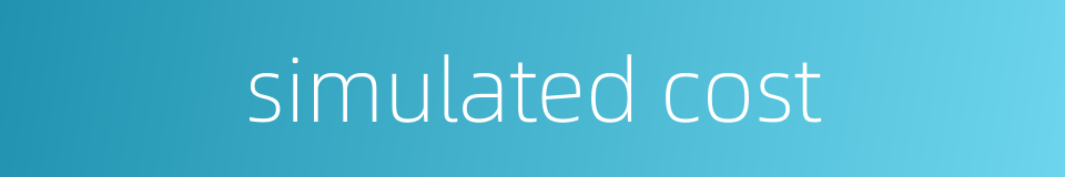 simulated cost的同义词