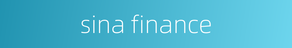 sina finance的同义词