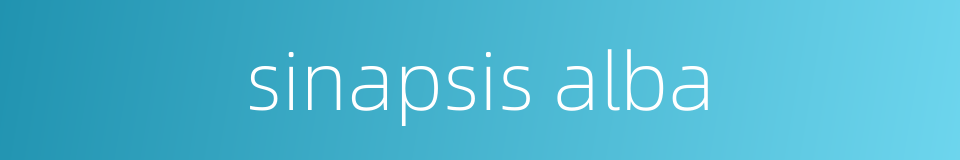 sinapsis alba的同义词