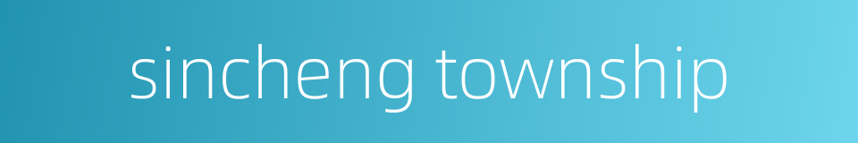 sincheng township的同义词